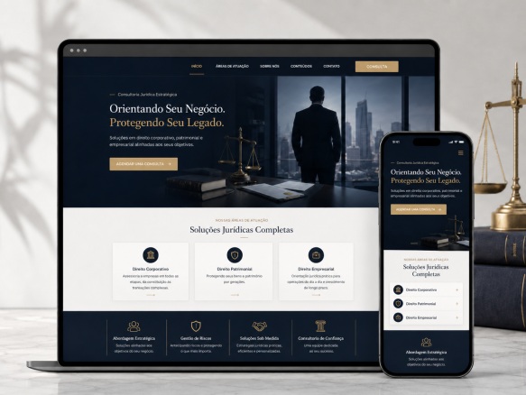 Modelo de Landing Page para advocacia corporativa