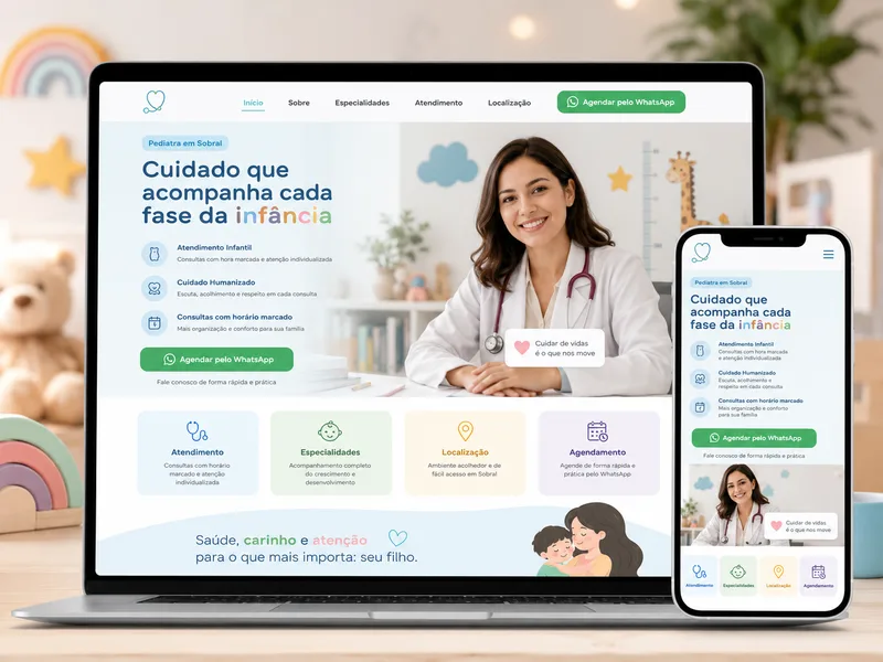 Modelo de Landing Page para pediatra